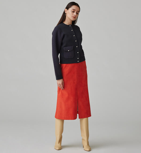 Ballsey「フェイクスエード マーメイドミディスカート」|フレア|