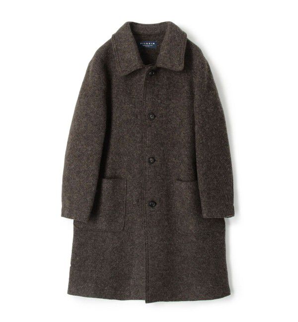 TOMORROWLAND MENS「ローデンニット マックコート」|ステンカラーコート|47 ブラウン