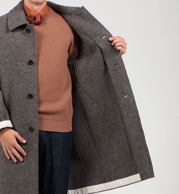 TOMORROWLAND MENS「ローデンニット マックコート」|ステンカラーコート|