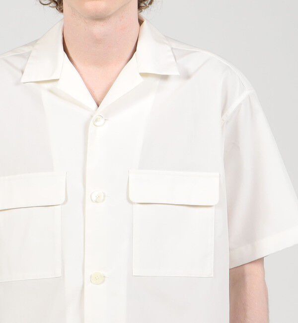 CABaN「CABaN コットンシャンブレー ダブルポケット半袖シャツ」|シャツ・ブラウス|