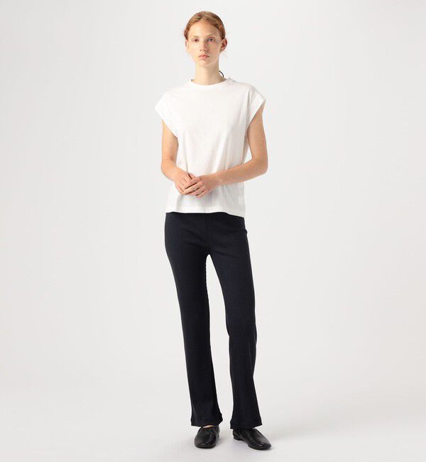 DES PRES「シルクコットンリブ パンツ」|チノ|