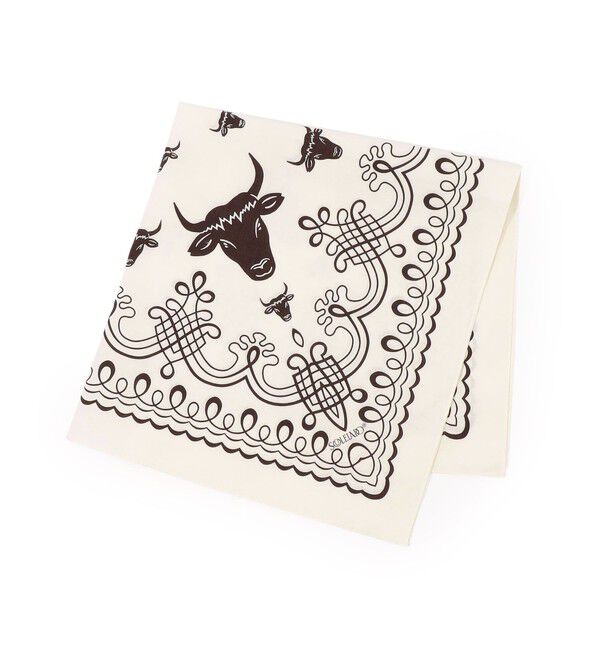 SOULEIADO「コットンプリント バンダナ」|バンダナ・スカーフ|12 ホワイト系