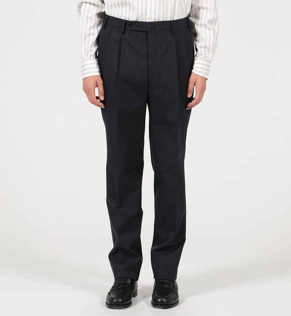 TOMORROWLAND MENS「ウールコットンツイル 2プリーツスラックス」|スラックス|