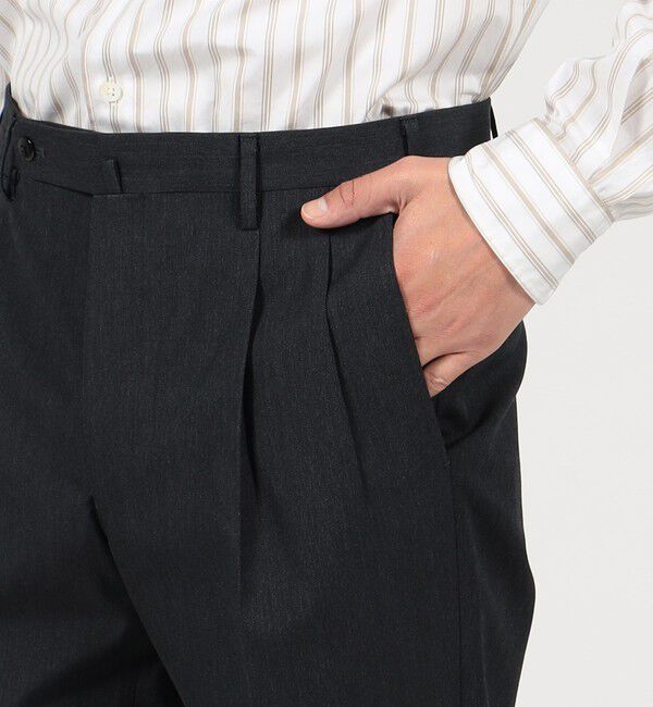 TOMORROWLAND MENS「ウールコットンツイル 2プリーツスラックス」|スラックス|