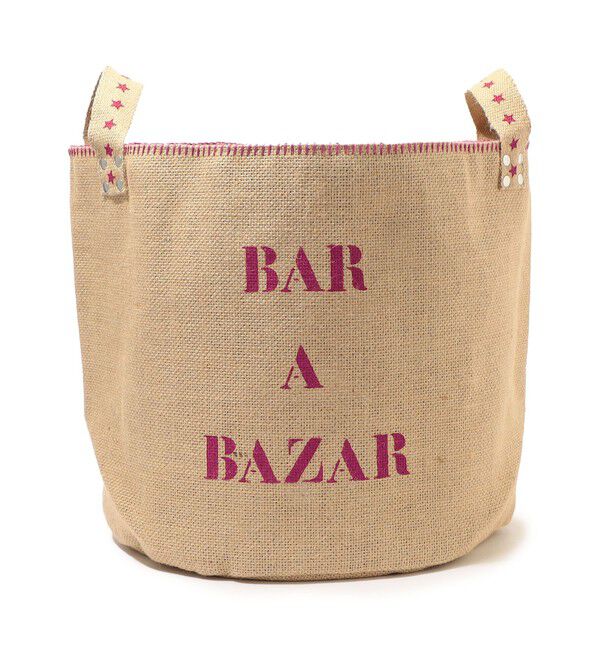 TOMORROWLAND HOME「ジュート ランドリーバスケットバッグ」|トイレタリー・ランドリーグッズ|37 ダークレッド