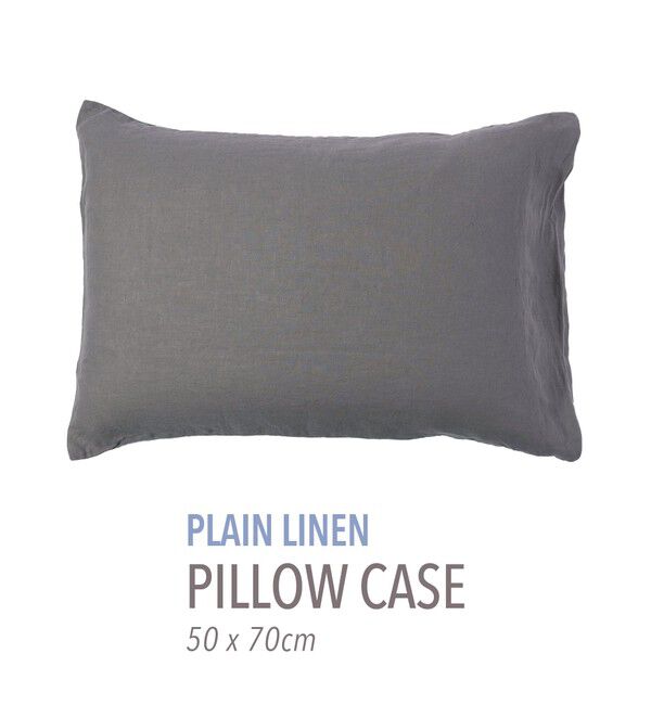 TOMORROWLAND HOME「プレーンリネン ピローケース（50cm &times; 70cm）」|その他|17 チャコールグレー