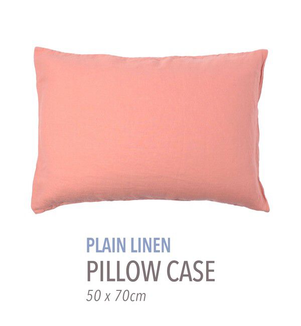 TOMORROWLAND HOME「プレーンリネン ピローケース（50cm &times; 70cm）」|その他|33 ピンク