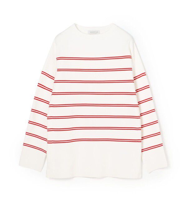 TOMORROWLAND MENS「TOMORROWLAND tricot スビンコットン ニットバスクシャツ」|ニット・セーター|36 レッド系