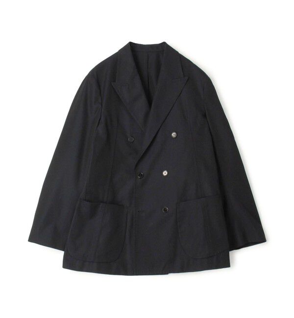 TOMORROWLAND MENS「コットンシルクギャバジン ダブルブレステッド6Bジャケット」|テーラードジャケット|69 ネイビー