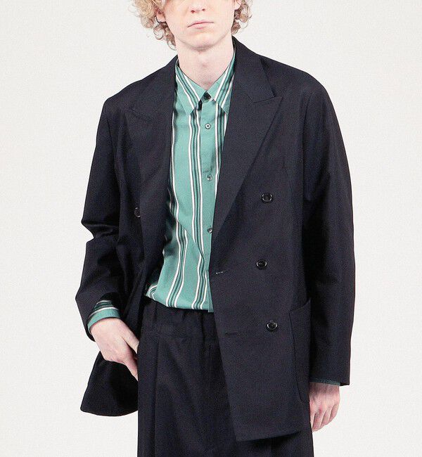 TOMORROWLAND MENS「コットンシルクギャバジン ダブルブレステッド6Bジャケット」|テーラードジャケット|