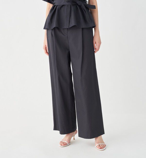 TOMORROWLAND collection「コットンギャバジン タックワイドパンツ」|その他|