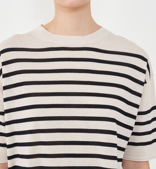 GALERIE VIE「クレープコットン ハーフスリーブプルオーバー」|ニット・セーター|