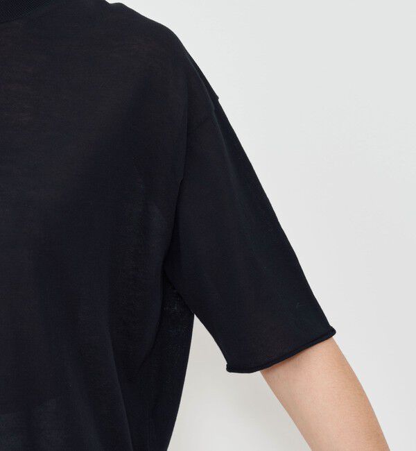 GALERIE VIE「クレープコットン ハーフスリーブプルオーバー」|ニット・セーター|