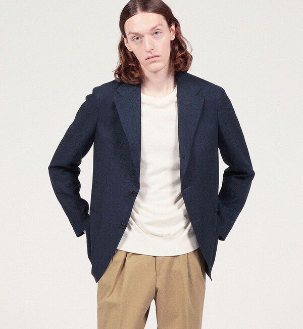 TOMORROWLAND MENS「リネン シングルブレステッド3Bジャケット」|テーラードジャケット|