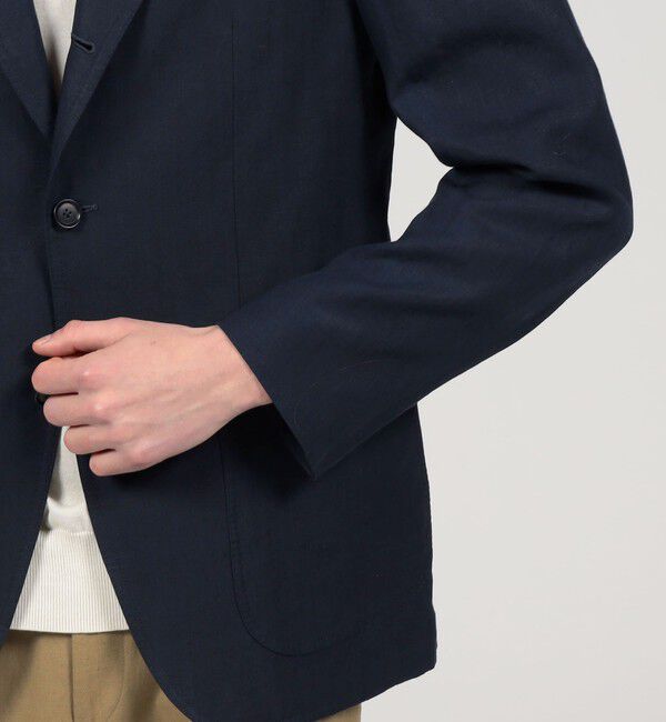 TOMORROWLAND MENS「リネン シングルブレステッド3Bジャケット」|テーラードジャケット|