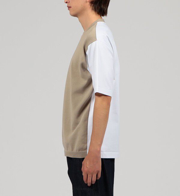 TOMORROWLAND MENS「コットン ニットコンビTシャツ」|Tシャツ・カットソー|