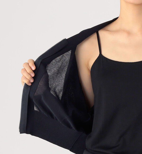 MACPHEE「ドライポリエステル ジップアップカーディガン」|カーディガン|