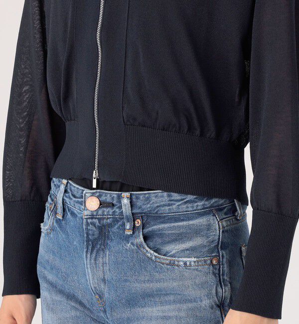 MACPHEE「ドライポリエステル ジップアップカーディガン」|カーディガン|