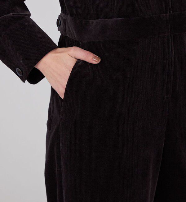 MACPHEE「ストレッチコーデュロイ ジャンプスーツ」|オールインワン|