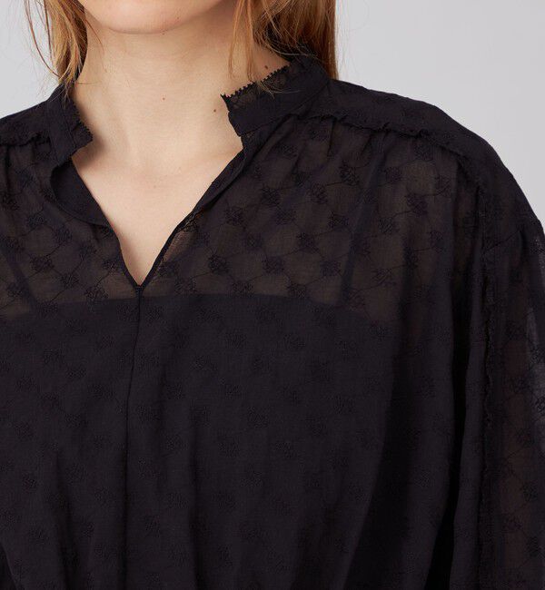 Ballsey「コットンガーゼエンブロイダリー フリルギャザーブラウス」|シャツ・ブラウス|