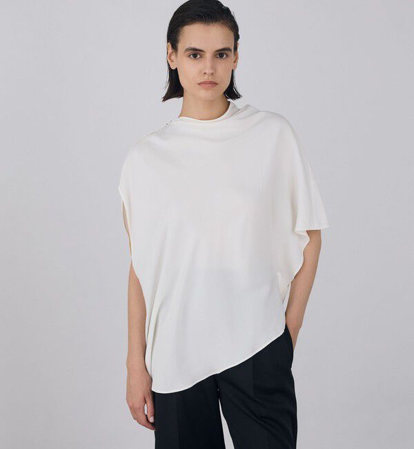 DES PRES「レーヨンポプリン アシンメトリートップス」|シャツ・ブラウス|