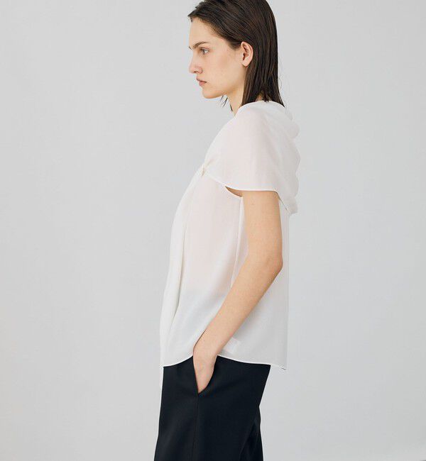 DES PRES「シルクジョーゼット ノースリーブブラウス」|シャツ・ブラウス|