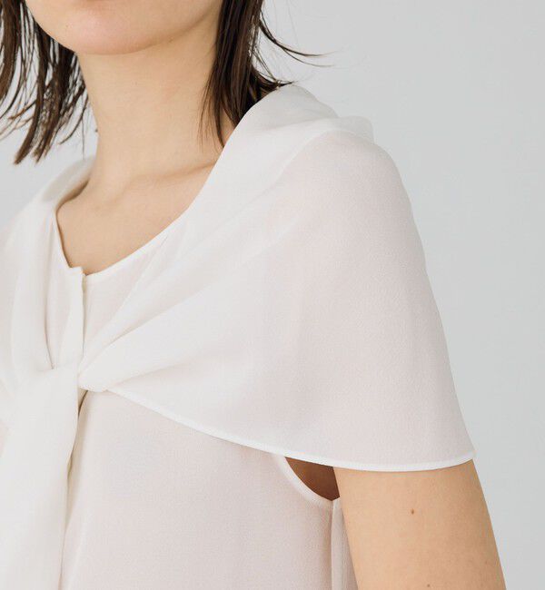 DES PRES「シルクジョーゼット ノースリーブブラウス」|シャツ・ブラウス|