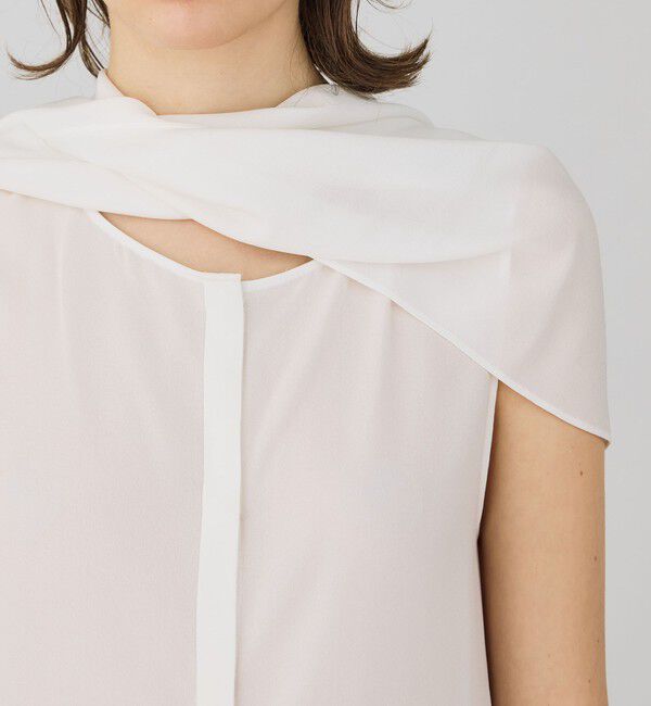 DES PRES「シルクジョーゼット ノースリーブブラウス」|シャツ・ブラウス|