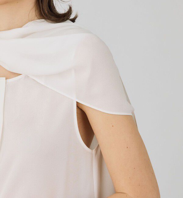 DES PRES「シルクジョーゼット ノースリーブブラウス」|シャツ・ブラウス|