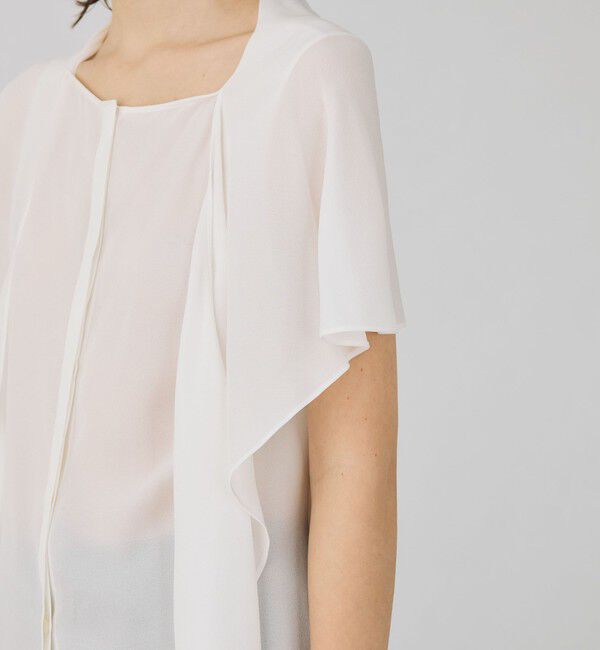 DES PRES「シルクジョーゼット ノースリーブブラウス」|シャツ・ブラウス|