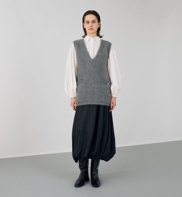 DES PRES「フォックスカシミヤ Vネックベスト」|ベスト・ジレ|