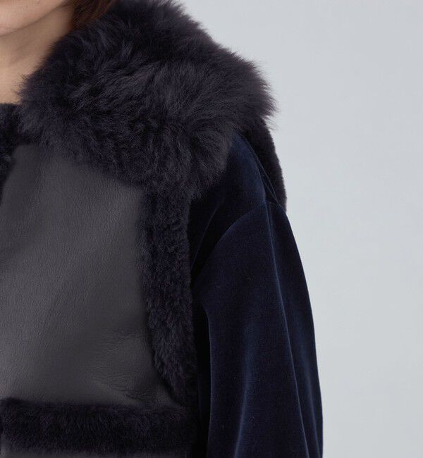 TOMORROWLAND collection「ナッパランムートン リムーバルカラージレ」|ダウンベスト・ベスト|