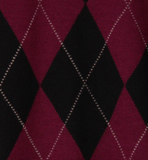 TOMORROWLAND MENS「ウールカシミヤシルク アーガイル クルーネックプルオーバー」|ニット・セーター|