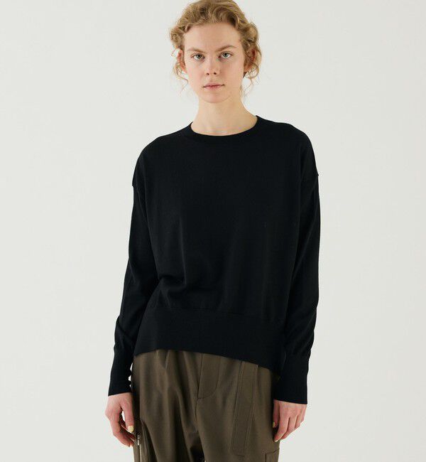 GALERIE VIE「プレーンウール クルーネックプルオーバー」|ニット・セーター|