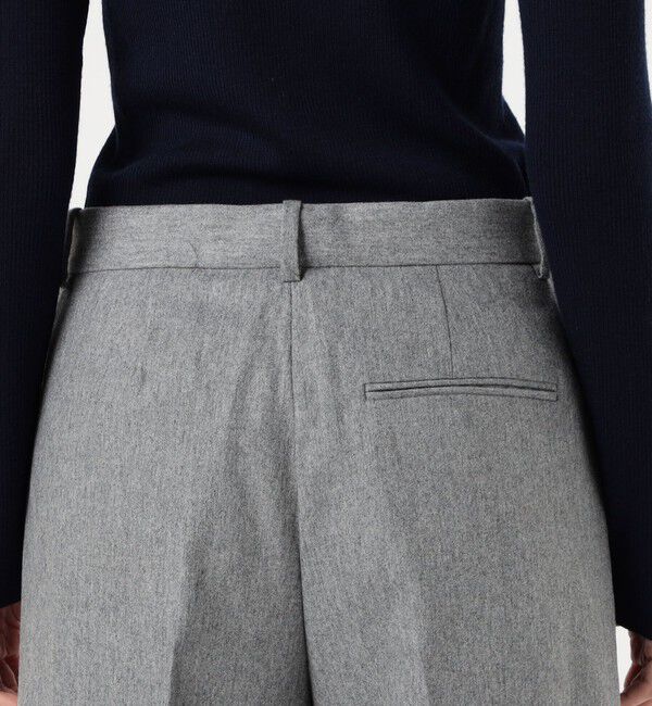 DES PRES「ポプリンメルトン タックワイドパンツ」|スラックス|