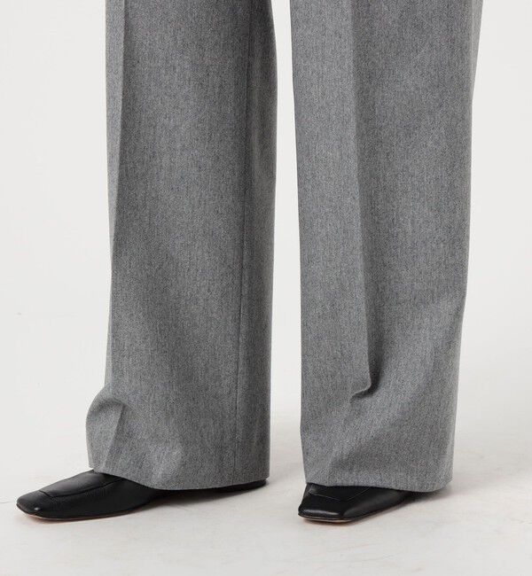 DES PRES「ポプリンメルトン タックワイドパンツ」|スラックス|