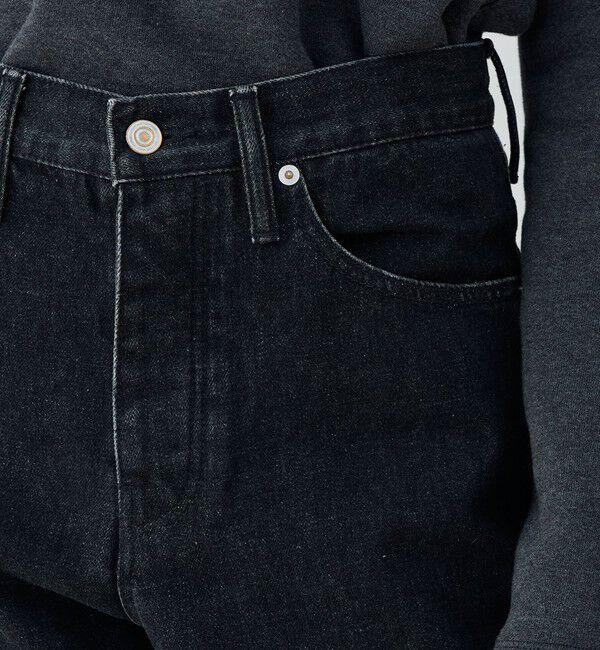 GALERIE VIE「ブラックデニム ストレートパンツ」|デニム|