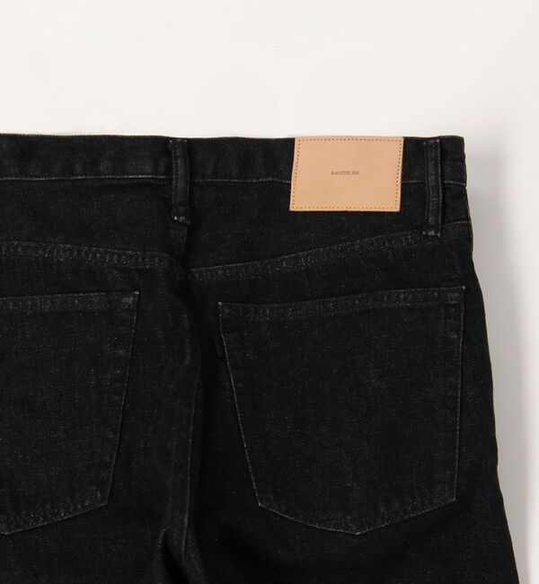 GALERIE VIE「シーアイランドコットン ブラックデニム ストレートパンツ」|チノ|