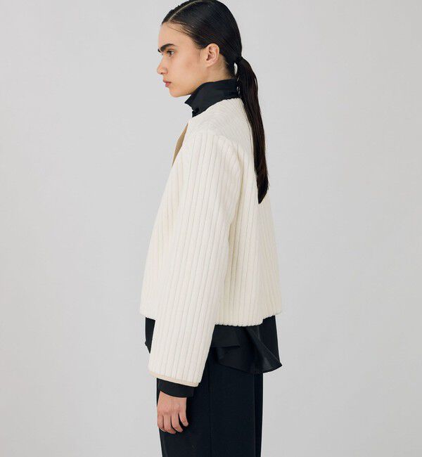 DES PRES「ワイドリッジパイル クルーネックブルゾン」|ブルゾン・スタジャン|