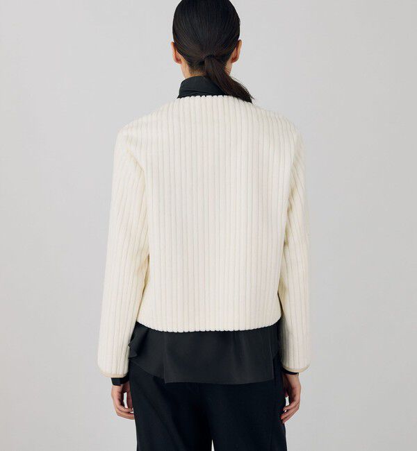 DES PRES「ワイドリッジパイル クルーネックブルゾン」|ブルゾン・スタジャン|