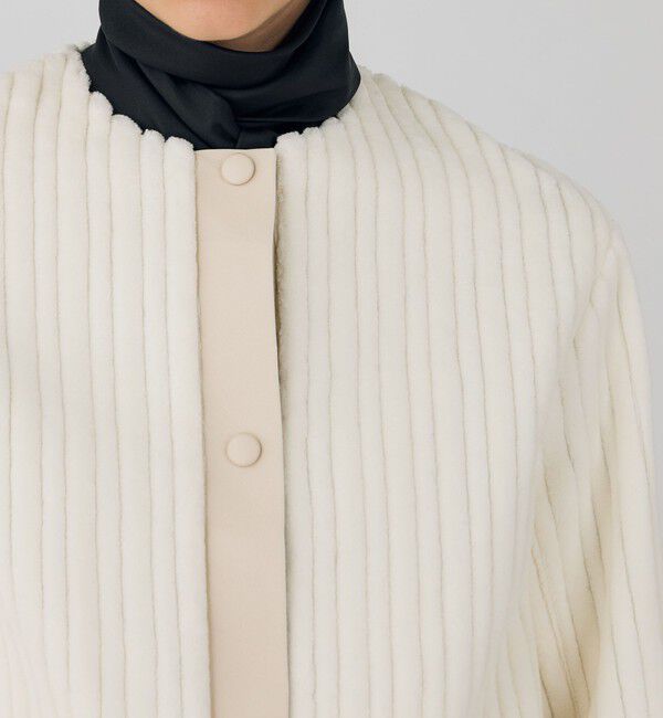 DES PRES「ワイドリッジパイル クルーネックブルゾン」|ブルゾン・スタジャン|