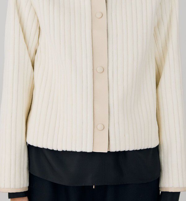 DES PRES「ワイドリッジパイル クルーネックブルゾン」|ブルゾン・スタジャン|