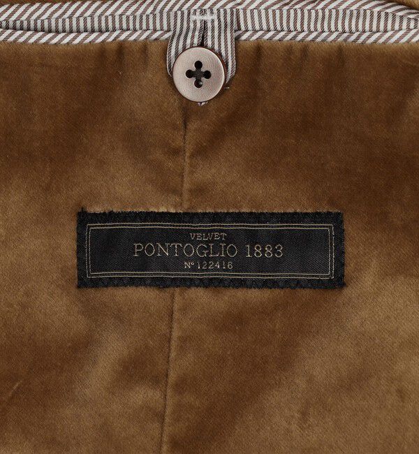TOMORROWLAND MENS「ウォッシュドベルベット シングルブレステッド 2Bジャケット PONTOGLIO」|テーラードジャケット|