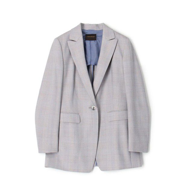 TOMORROWLAND collection「メランジグレンチェック 1Bテーラードジャケット」|テーラードジャケット|64 ブルーグレー