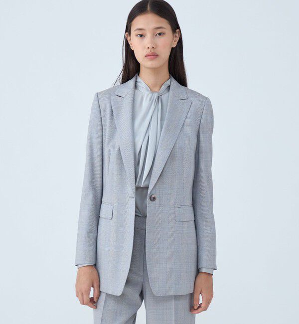 TOMORROWLAND collection「メランジグレンチェック 1Bテーラードジャケット」|テーラードジャケット|