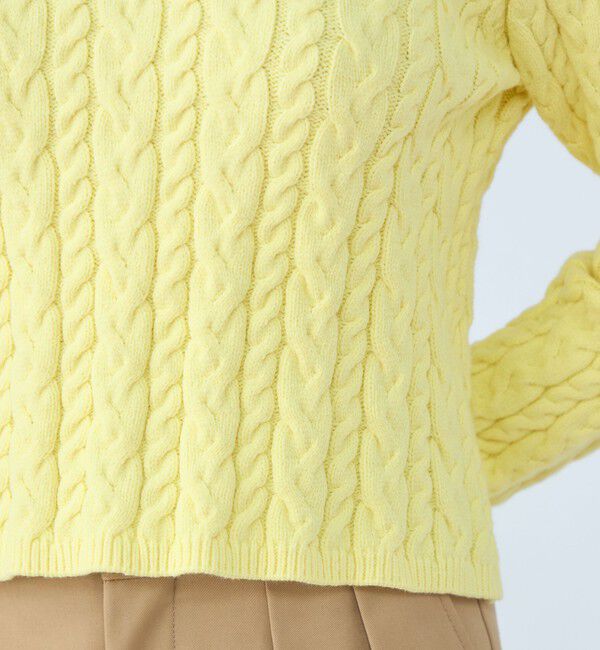 MACPHEE「ハイブリットコットンケーブル ポロプルオーバー」|ニット・セーター|