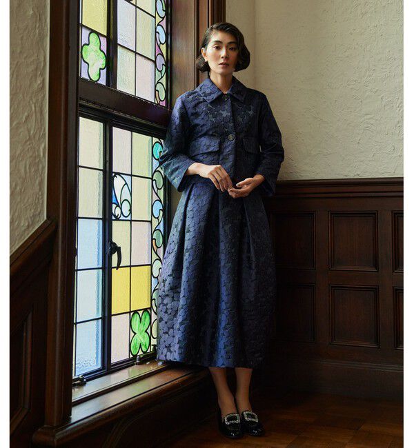 TOMORROWLAND collection「ロリエフフルール バレルスカート」|スカート|68 ネイビー系