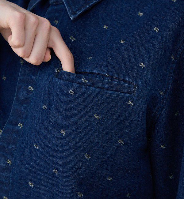 MACPHEE「デニムスパークジャカード レギュラーシャツ」|シャツ・ブラウス|