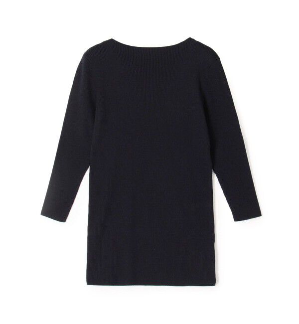 GALERIE VIE「ギザコットンリブ ボートネックプルオーバー」|ニット・セーター|69 ネイビー