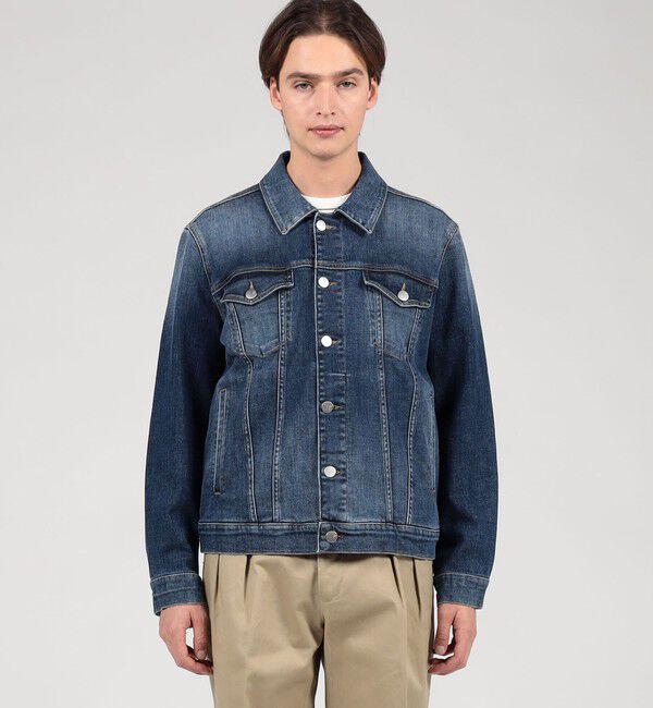 TOMORROWLAND MENS「【別注】PT TORINO ストレッチデニム トラッカージャケット」|ブルゾン・スタジャン|